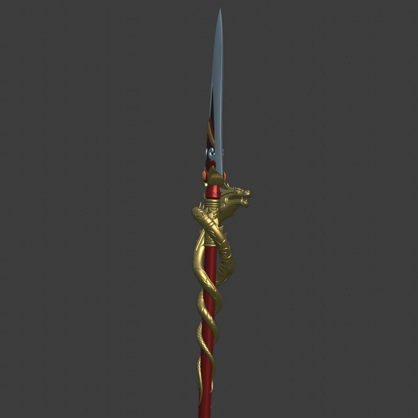 Genshin Impact cosplay Dragons Bane Spear [3D print model]