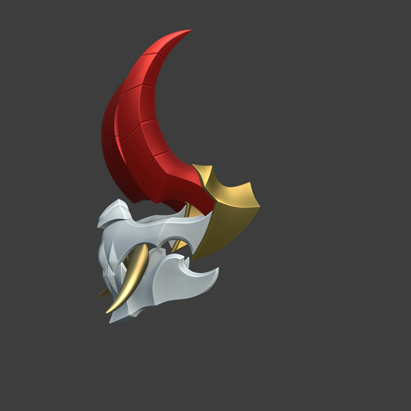 Pyke Blood Moon mask League of Legends cosplay LOL [3D print model]