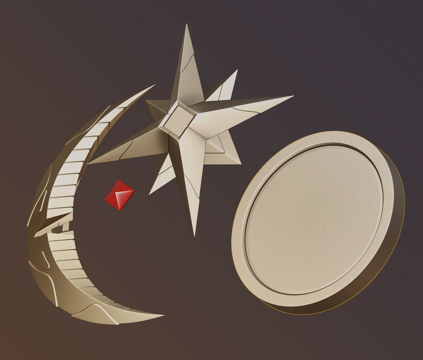 Genshin Impact Mona costume cosplay Accessories [3D print model]