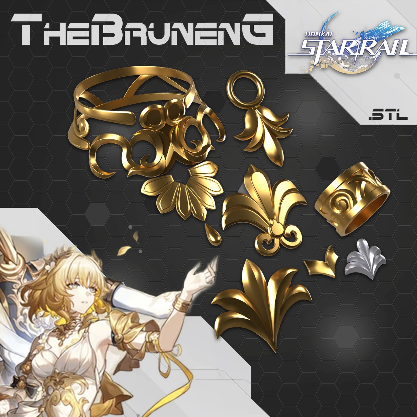 Honkai Star Rail Aglaea accessories [3D model]