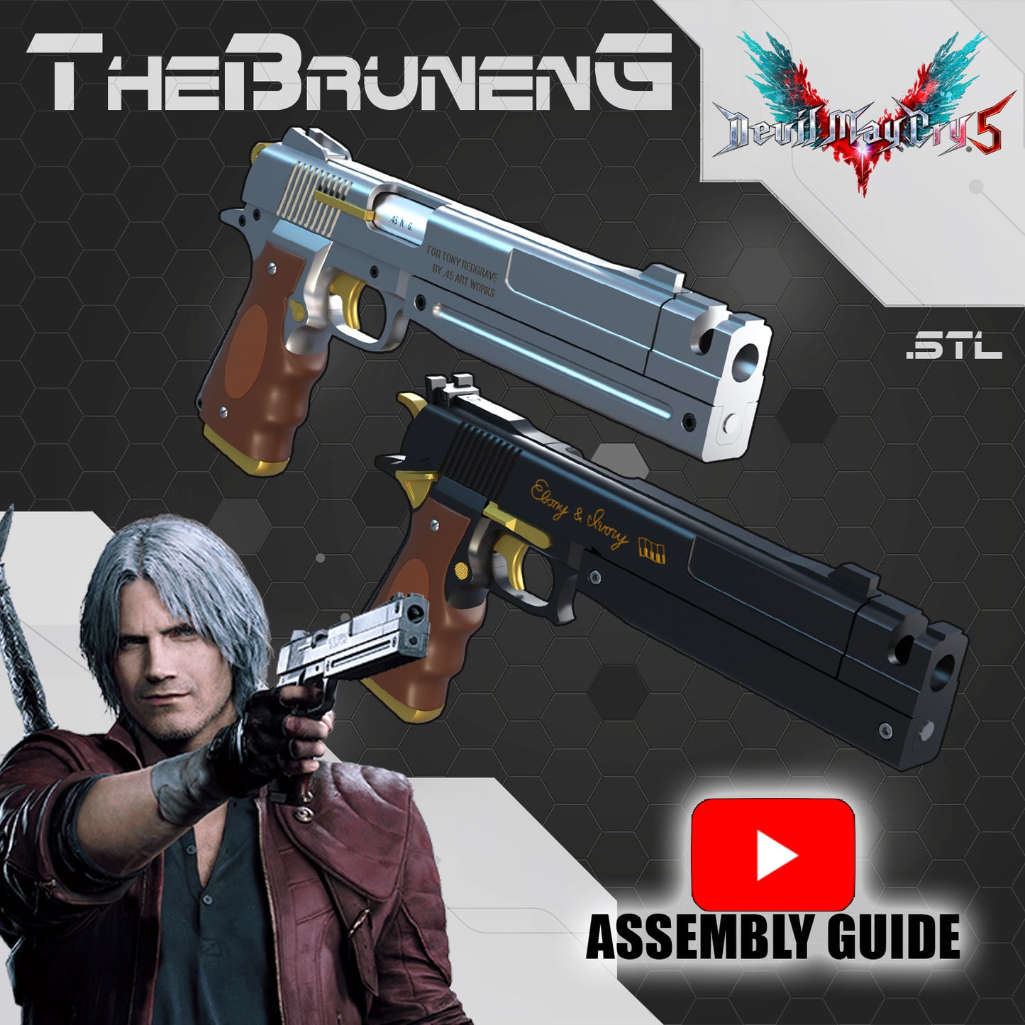 Ebony & Ivory Devil May Cry 5 Dante cosplay DMC5 3D print model