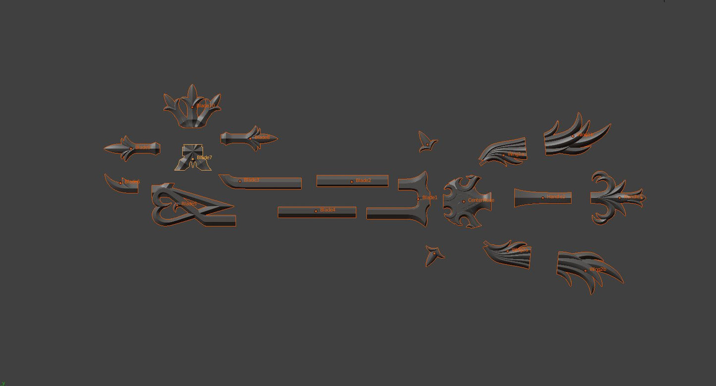 Kingdom Hearts Oathkeeper keyblade [3D print model]