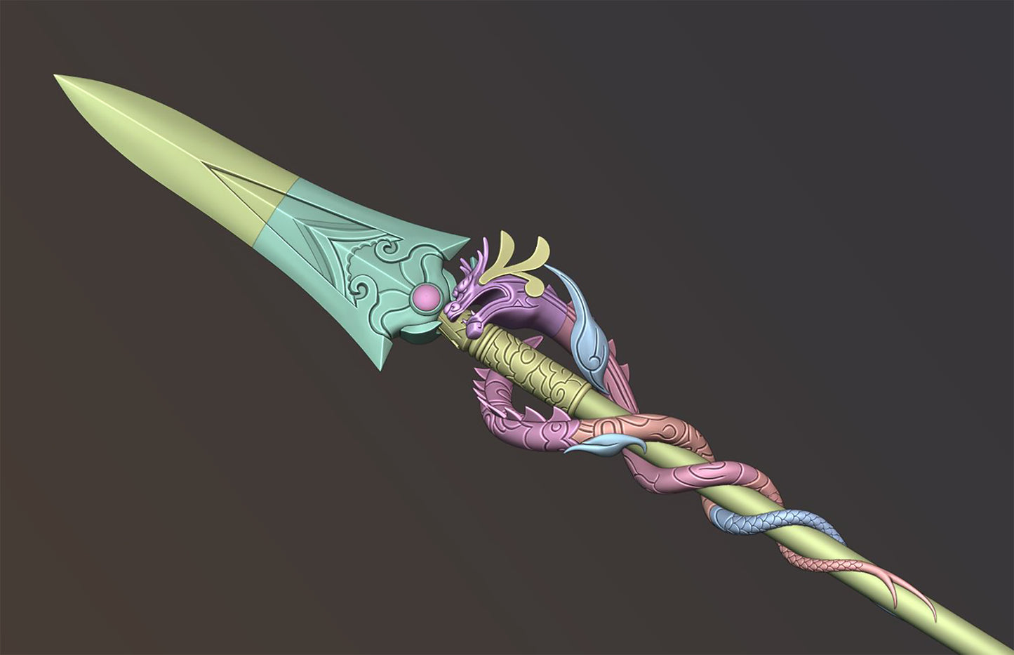 Genshin Impact cosplay Dragons Bane Spear [3D print model]