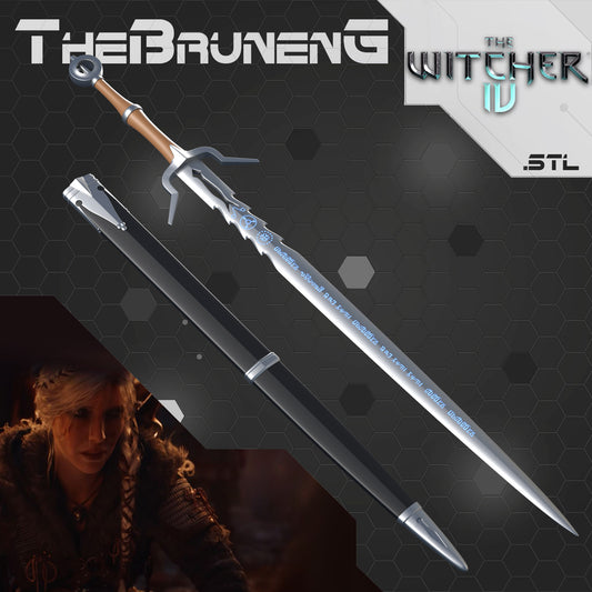 Witcher 4 Ciri cosplay silver sword [3d print model]