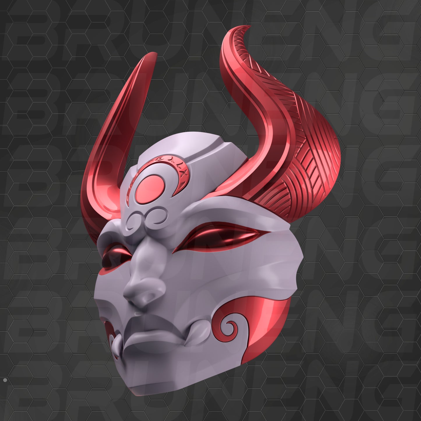 Blood Moon Diana Cosplay Mask - League of Legends Wild Rift [3D Print Model]
