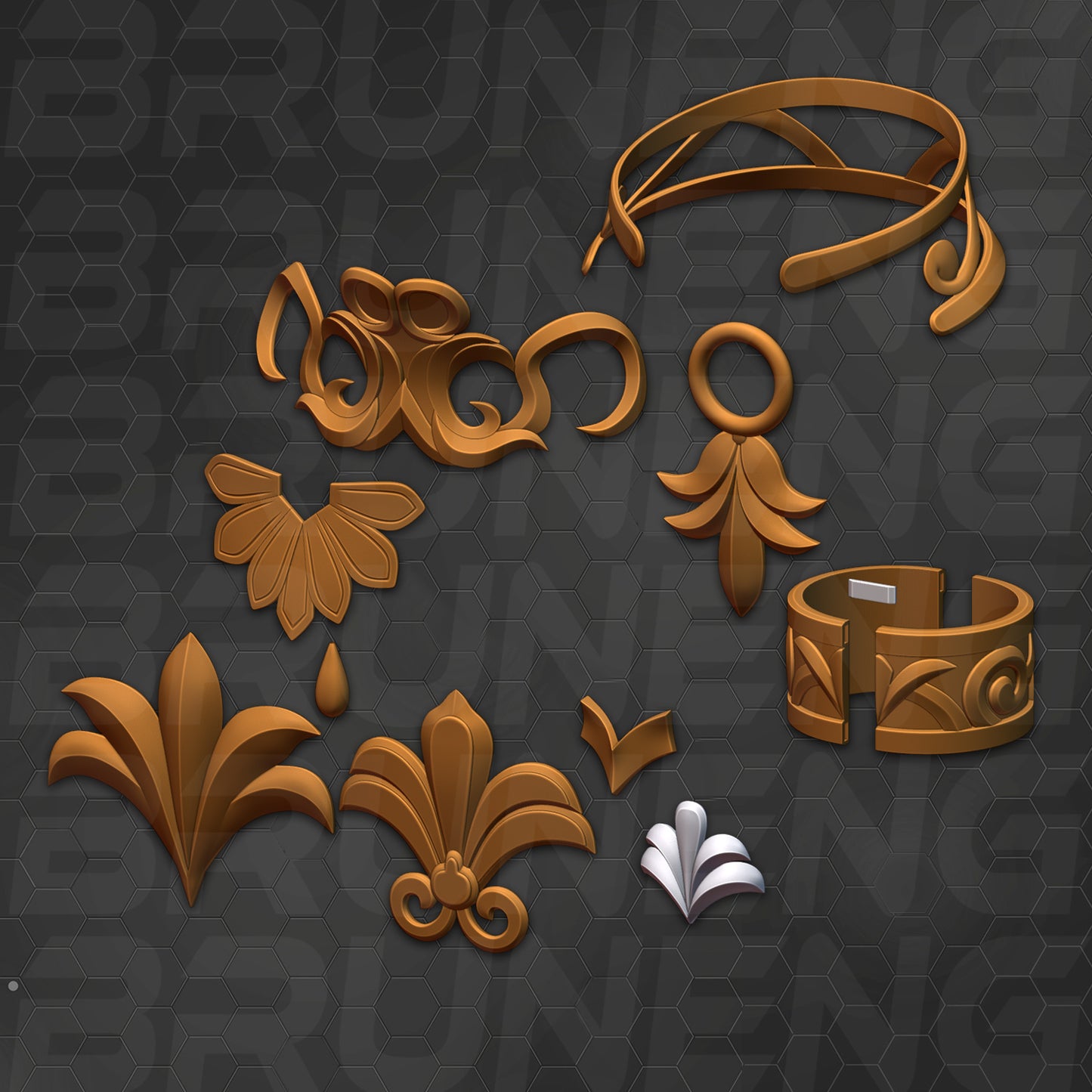 Honkai Star Rail Aglaea accessories [3D model]