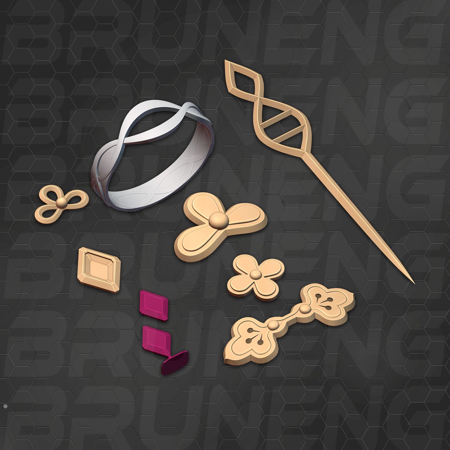 Honkai Star Rail Ruan Mei accessories [3D model]