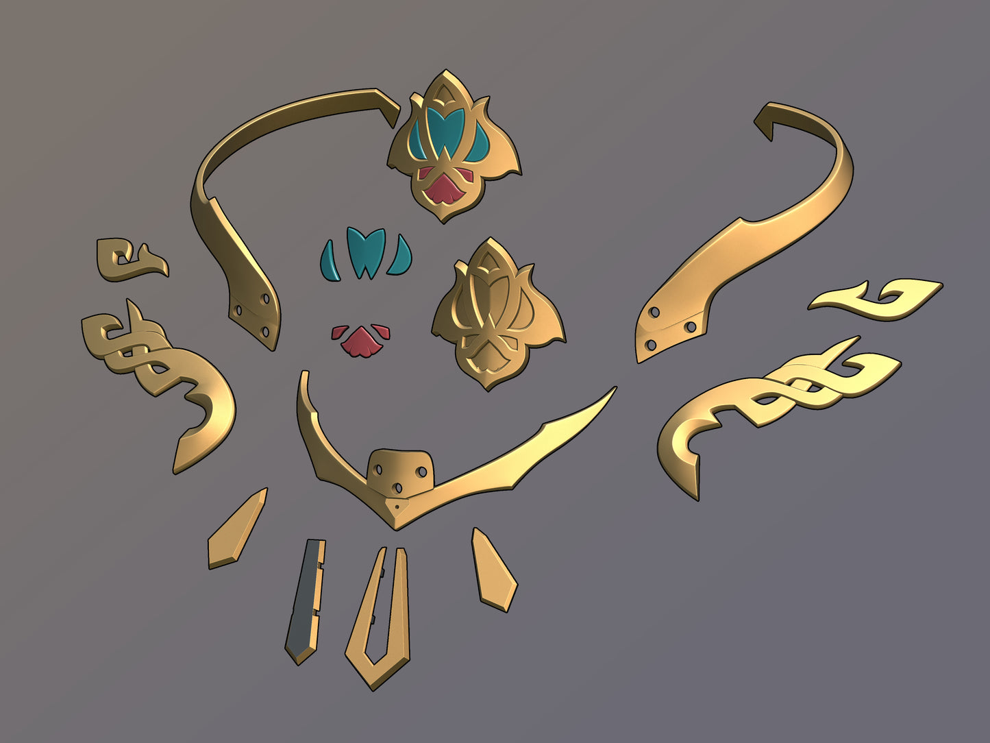 Genshin Impact Kaveh Cosplay Accessories set [3d print files]