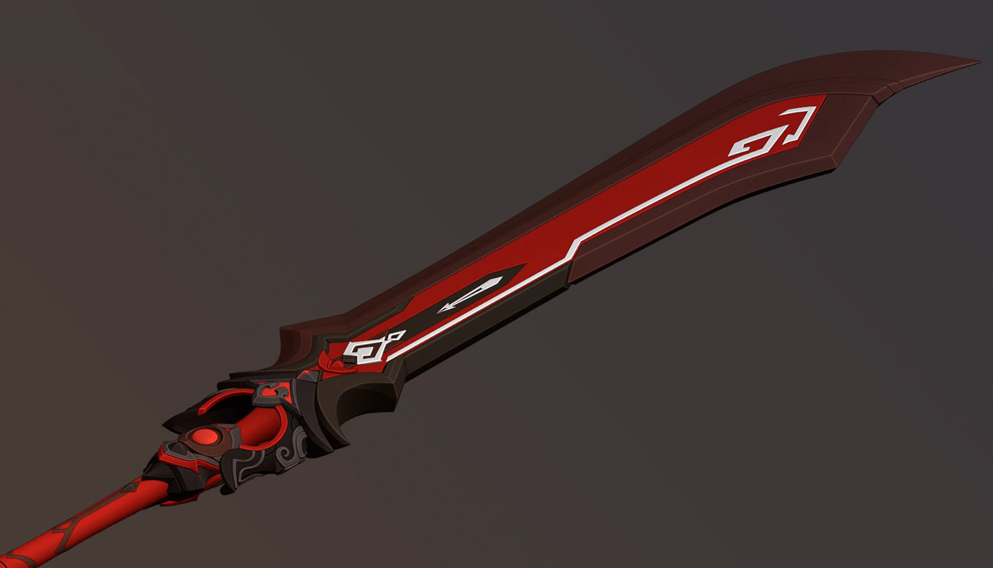 Genshin Impact blackcliff slasher sword cosplay [3D print model]