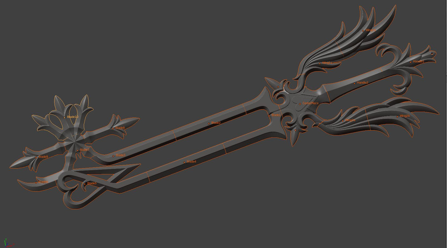 Kingdom Hearts Oathkeeper keyblade [3D print model]