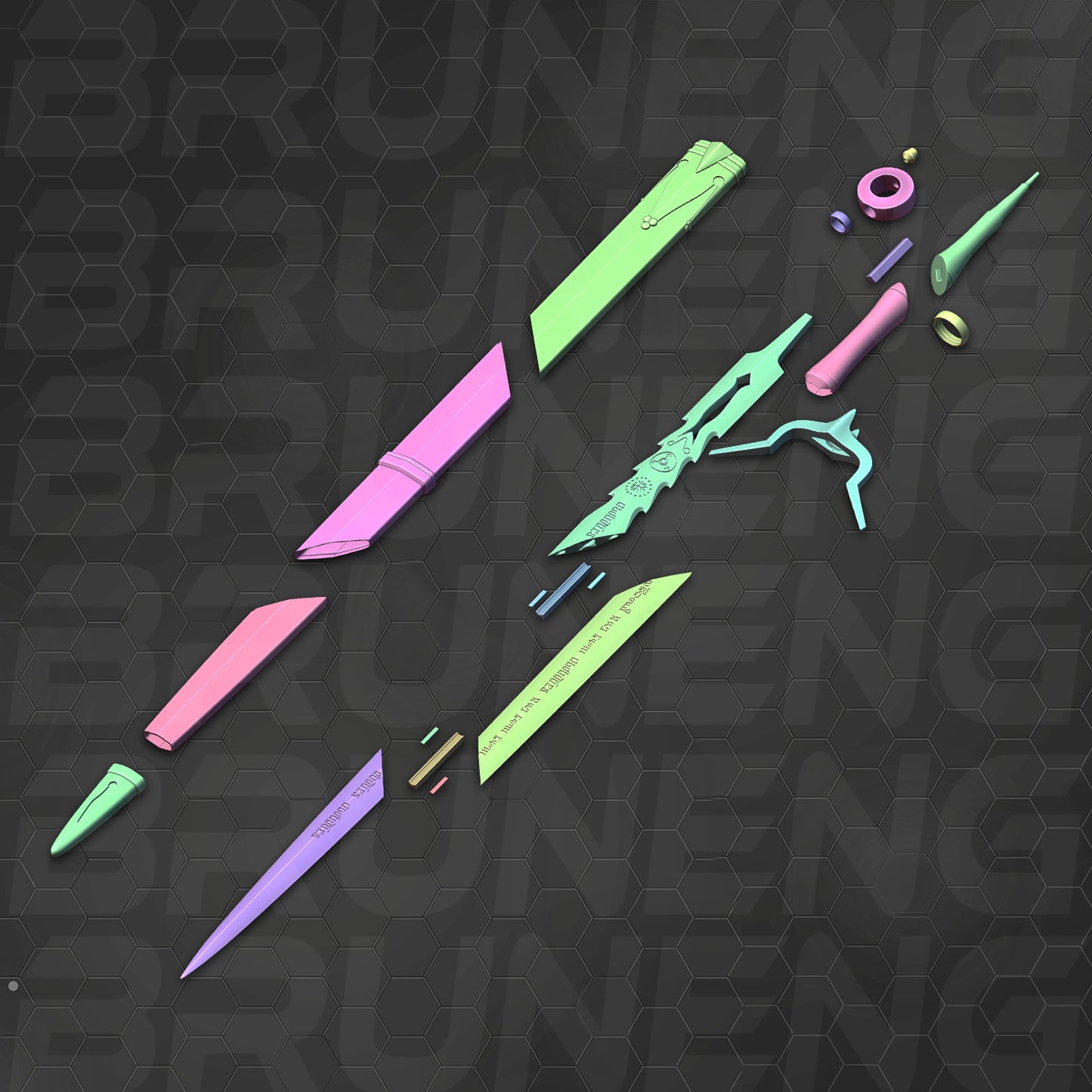 Witcher 4 Ciri cosplay silver sword [3d print model]