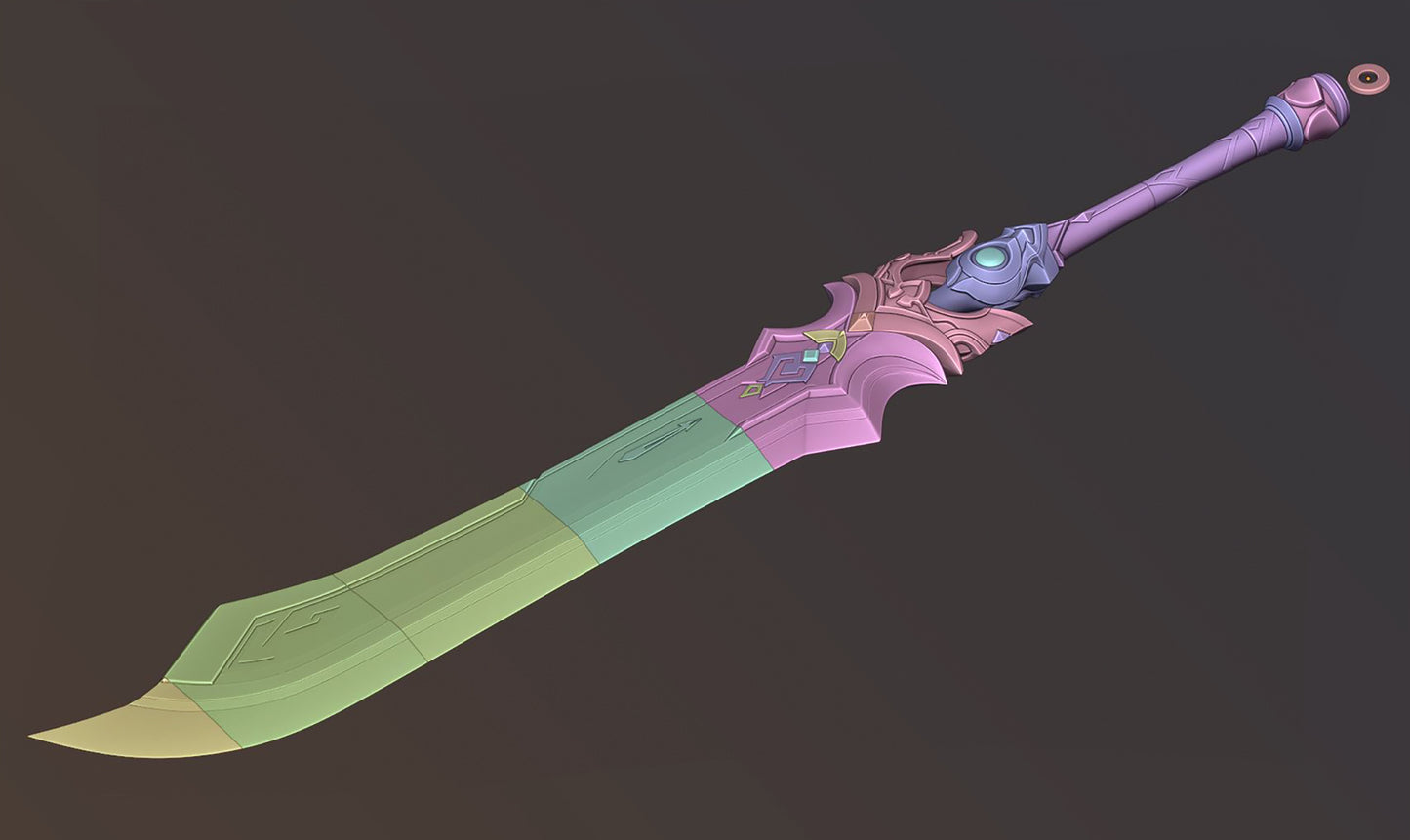 Genshin Impact blackcliff slasher sword cosplay [3D print model]