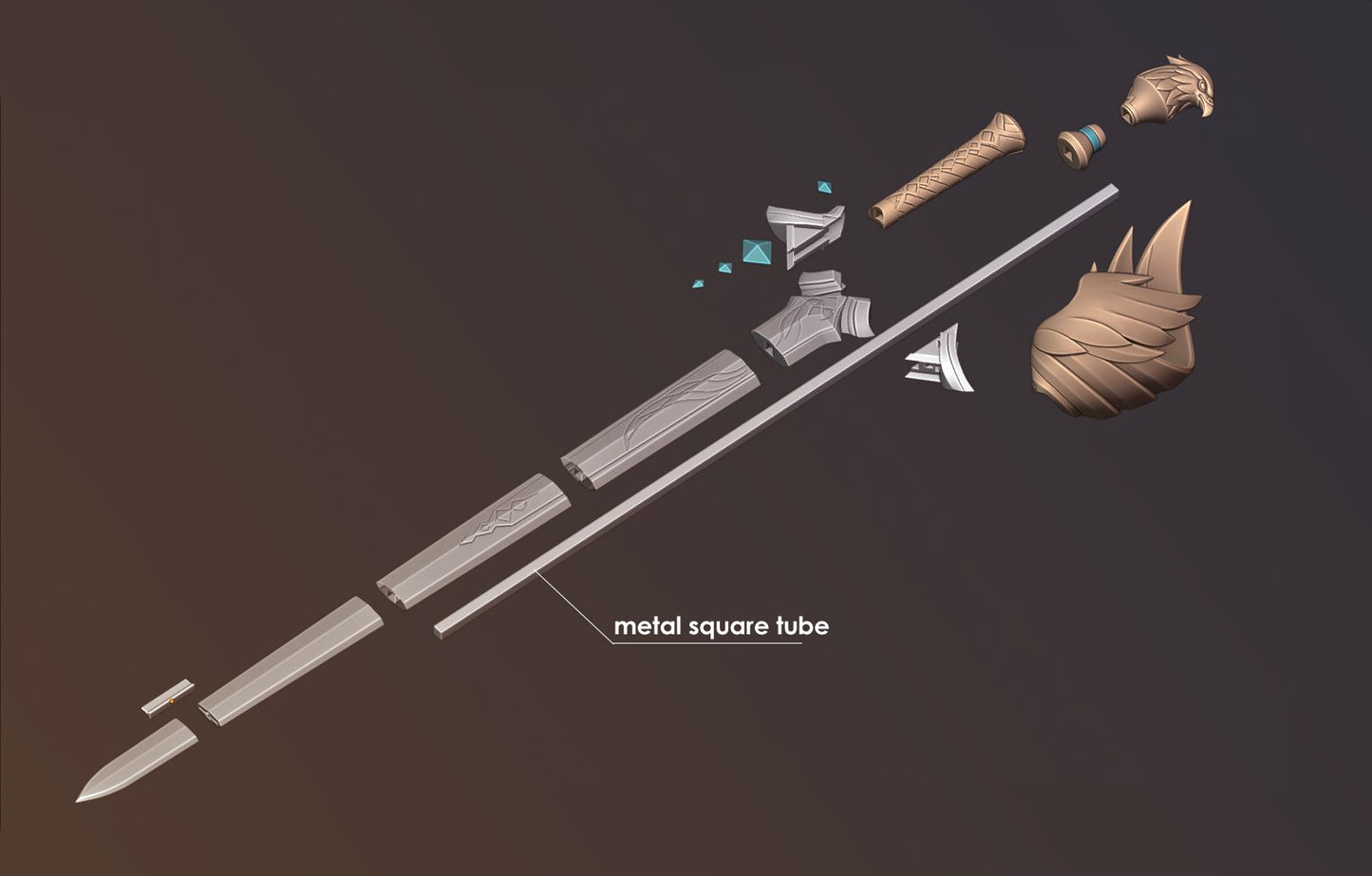 Genshin Impact Favonius Sword cosplay prop [3D print model]