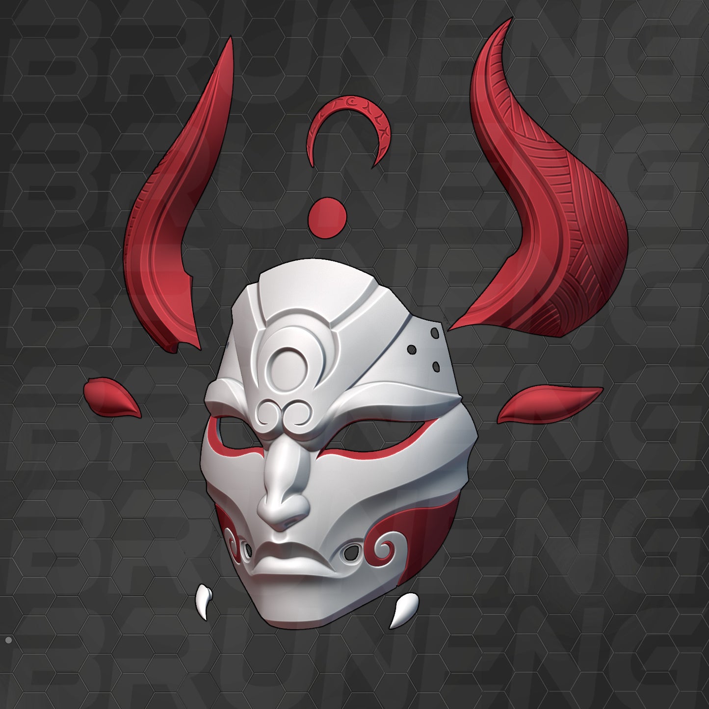 Blood Moon Diana Cosplay Mask - League of Legends Wild Rift [3D Print Model]