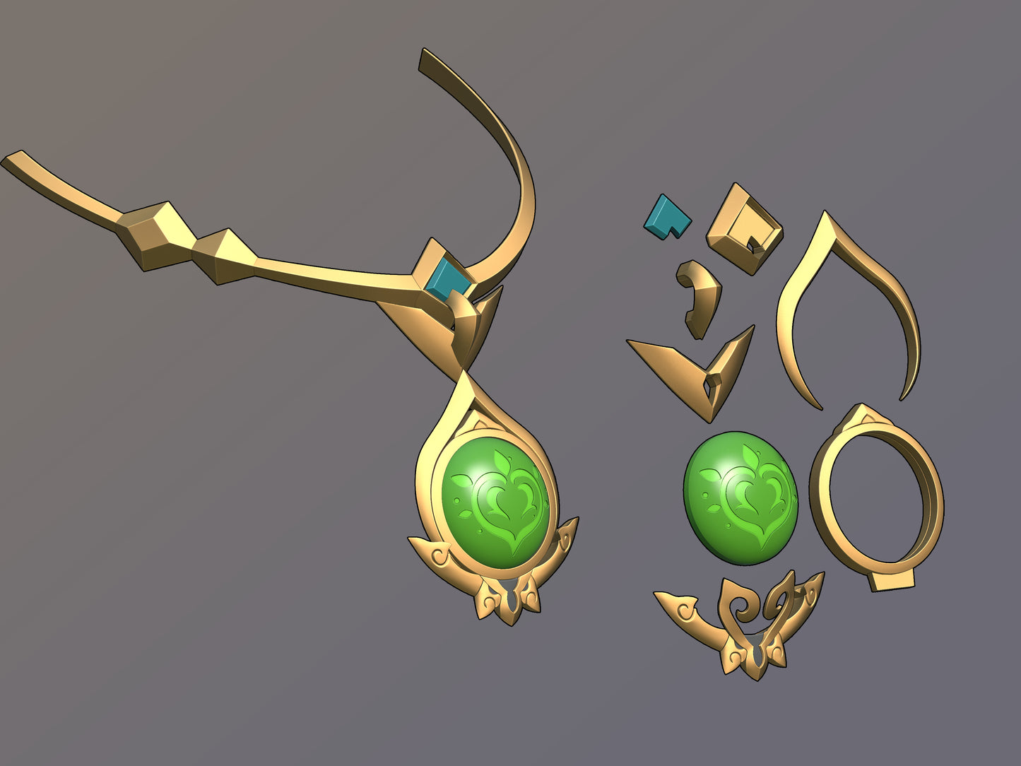 Genshin Impact Kaveh Cosplay Accessories set [3d print files]