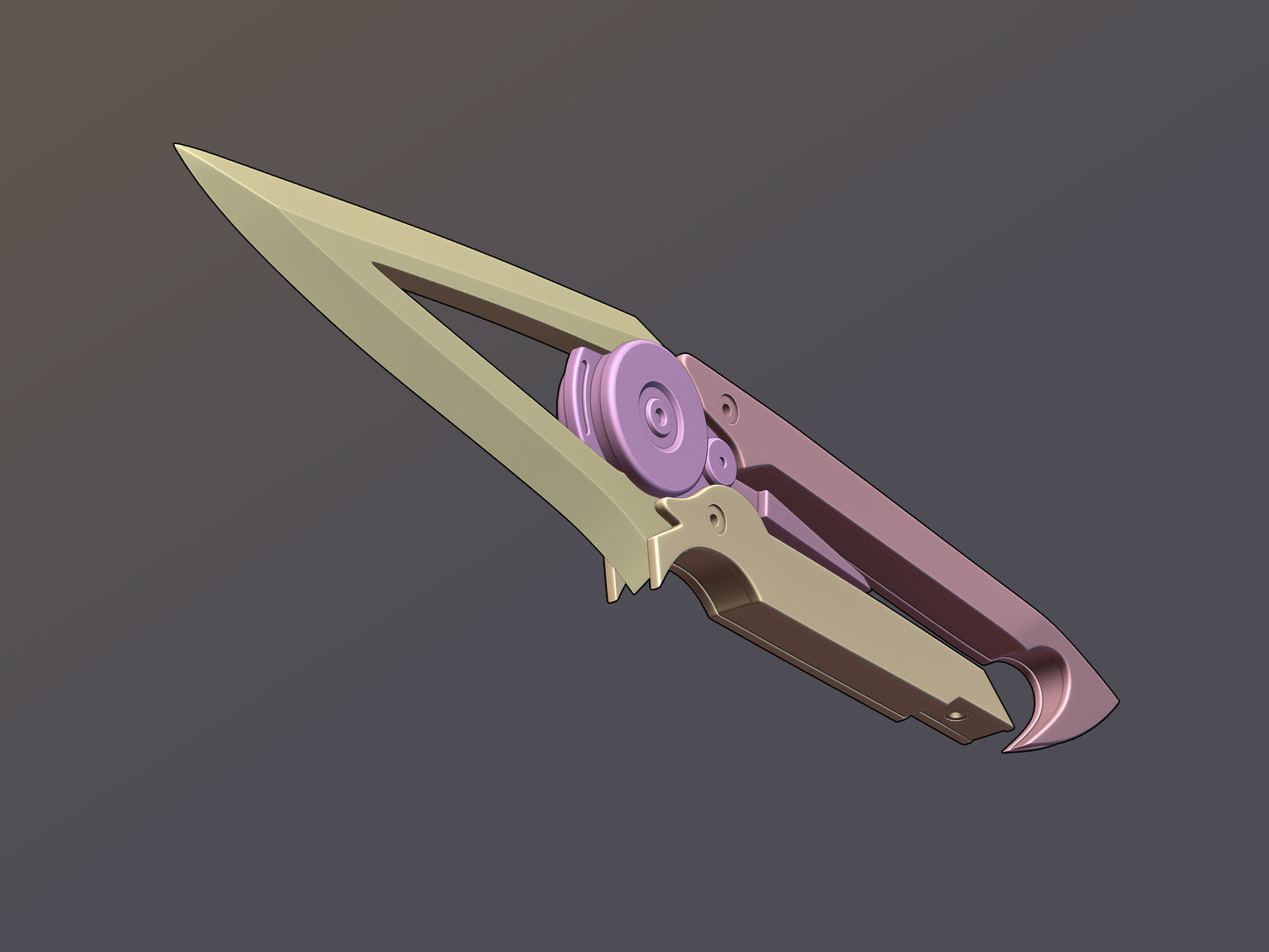 Dead by Daylight Trickster Ji-Woon Hak cosplay prop knife [3D print model]