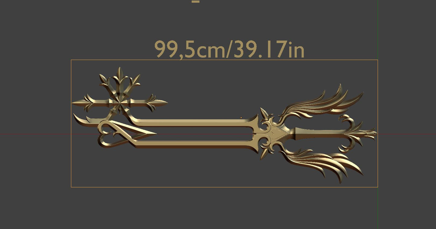 Kingdom Hearts Oathkeeper keyblade [3D print model]
