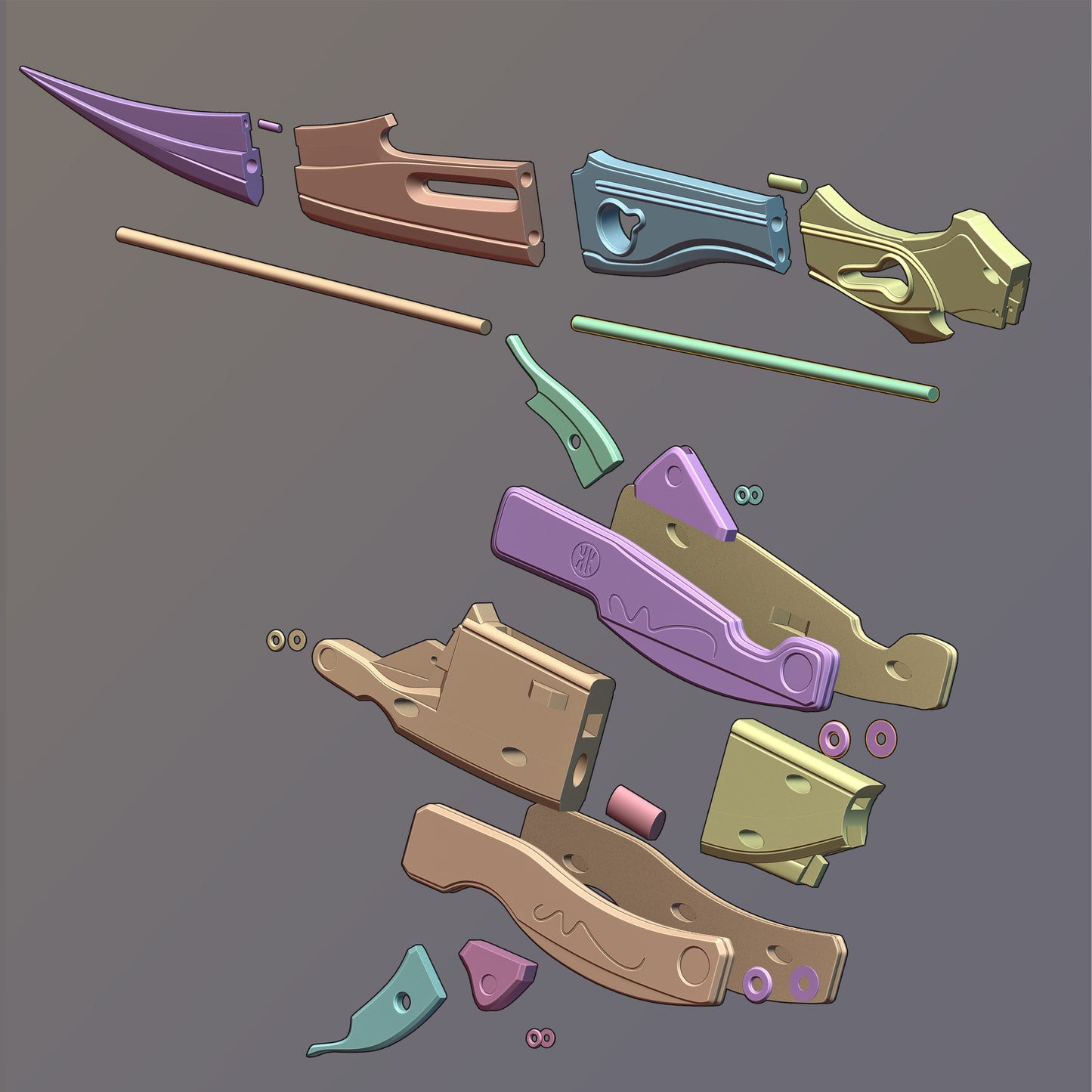 Final Fantasy 13 Lightning Blazefire Saber prop sword [3d print files]