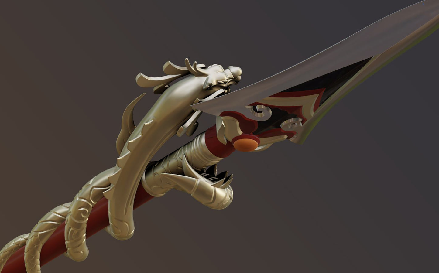 Genshin Impact cosplay Dragons Bane Spear [3D print model]