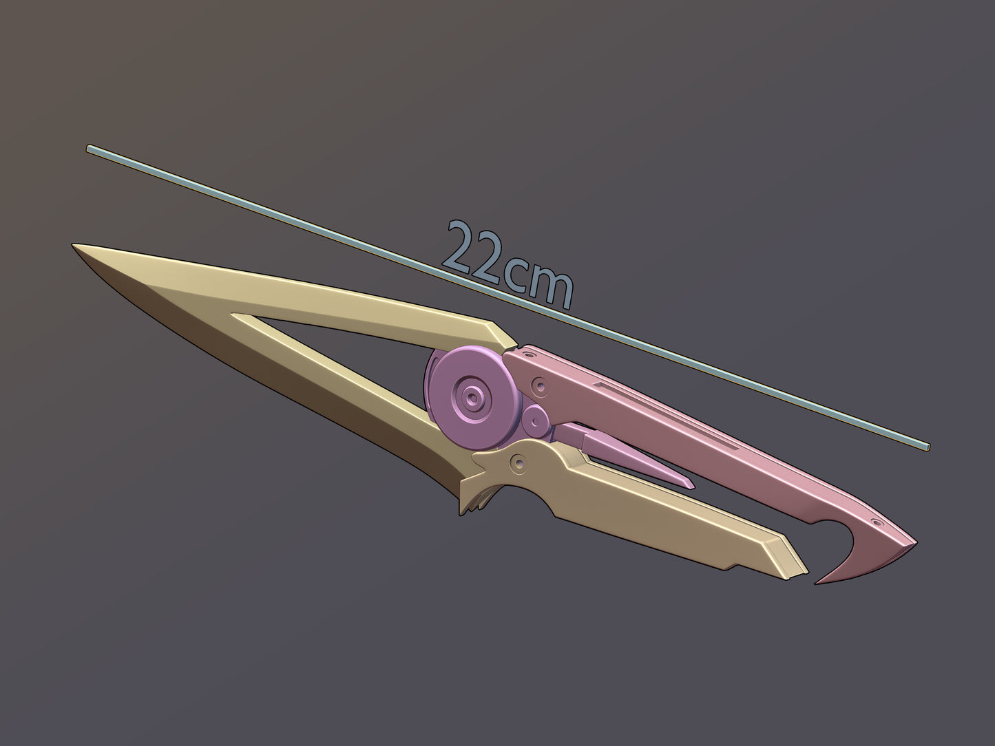 Dead by Daylight Trickster Ji-Woon Hak cosplay prop knife [3D print model]