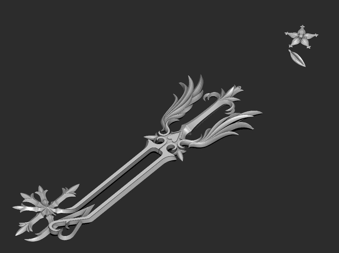 Kingdom Hearts Oathkeeper keyblade [3D print model]