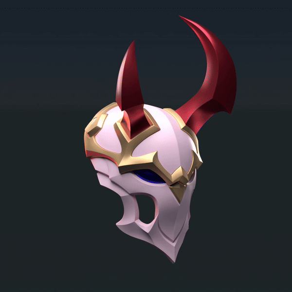 Blood Moon Jhin mask helmet LOL Wild Rift cosplay [3D print model]