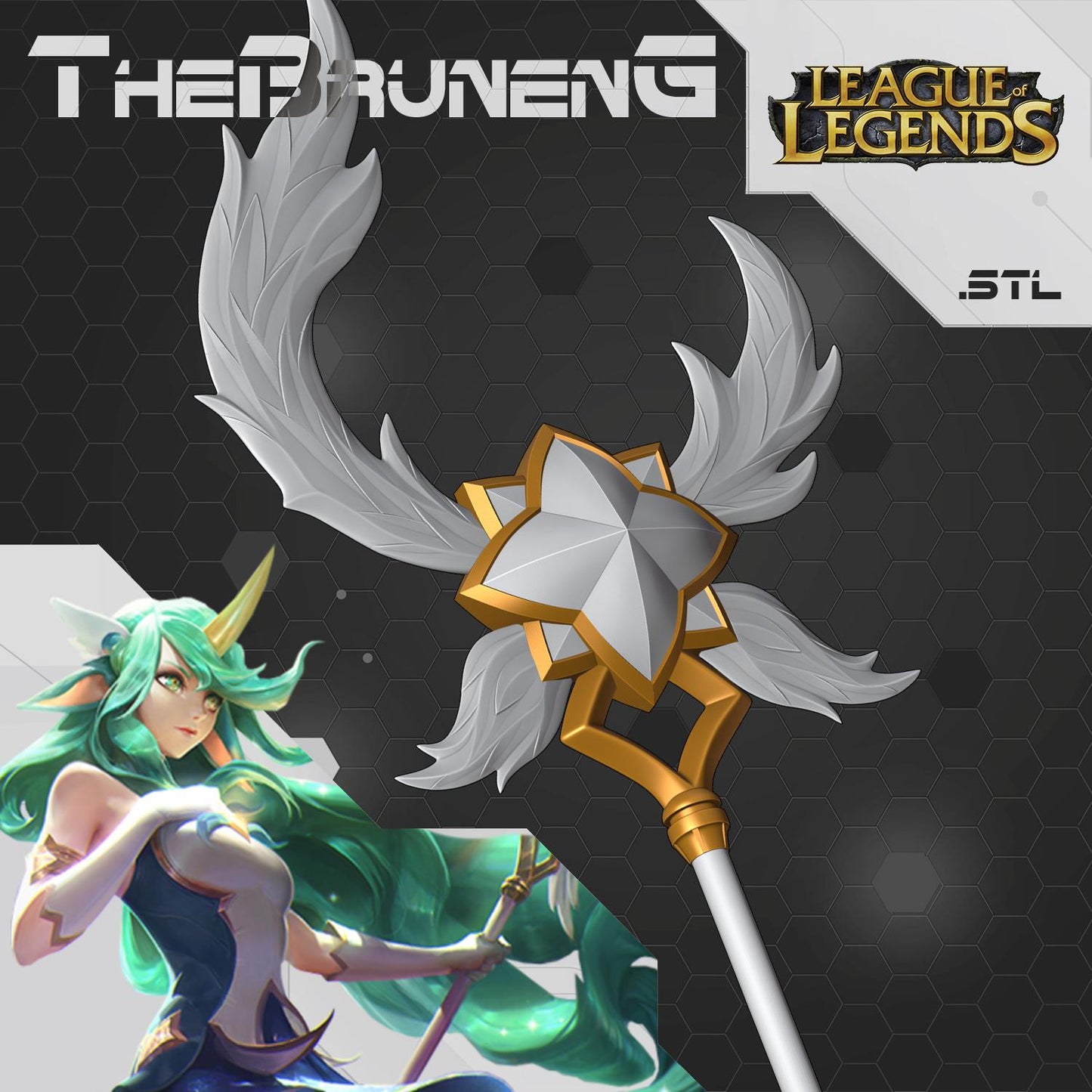Star Guardian Soraka Staff League of Legends LOL Cosplay [3D print model]
