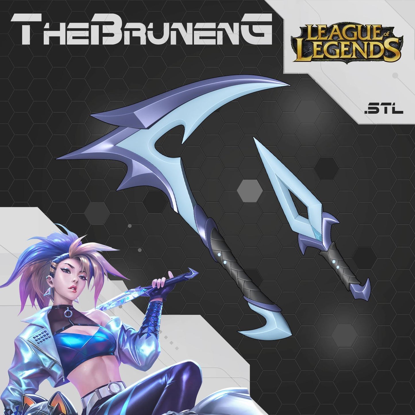 KDA 2020 Akali props League of Legends cosplay [3D print model]