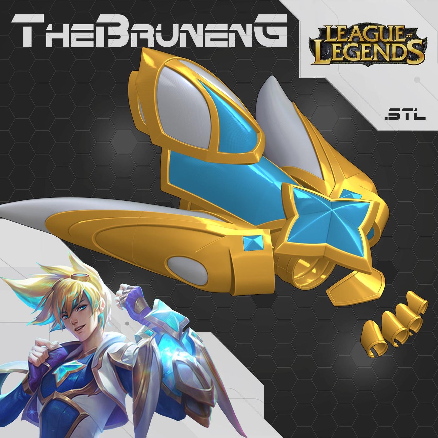 Star Guardian Ezreal Gauntlet League of legends cosplay [3D print model]