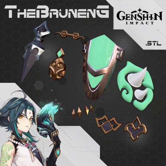 Genshin Impact cosplay Xiao costume Accessories [3D print model]