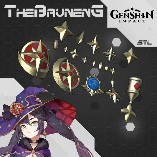 Genshin Impact Mona costume cosplay Accessories [3D print model]