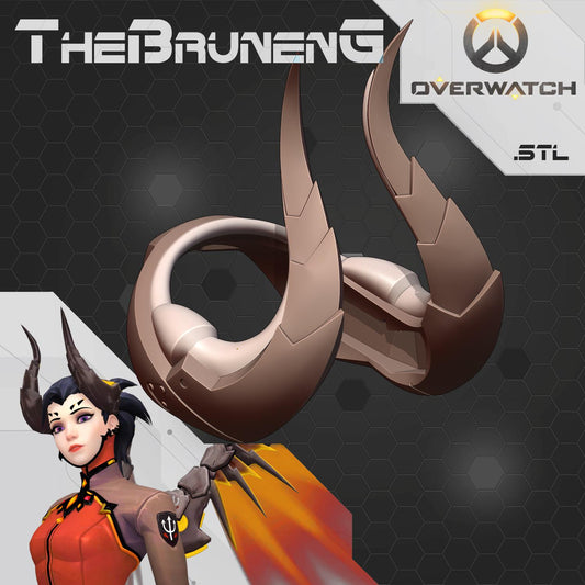 OVERWATCH Mercy imp devil horns cosplay [3D print model]