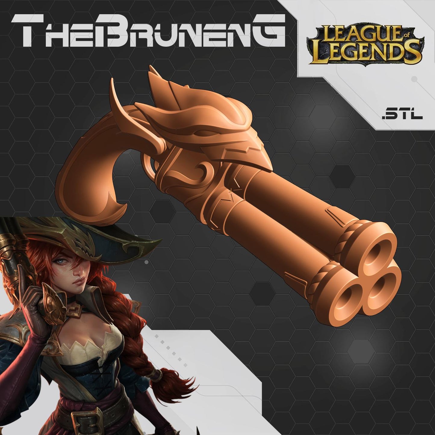 Captain Fortune Miss Fortune prop League of Legends LOL cosplay [3D print model]