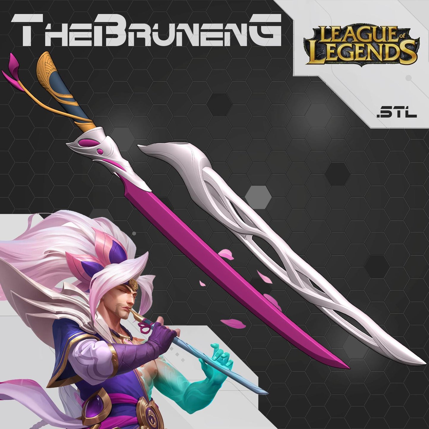 Yasuo spirit blossom sword cosplay League of Legends LOL [3D print model]