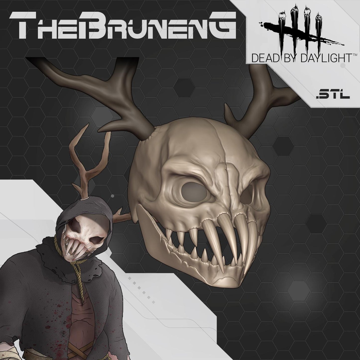 Dead by Daylight Mordeo Scull cosplay [3d print files]