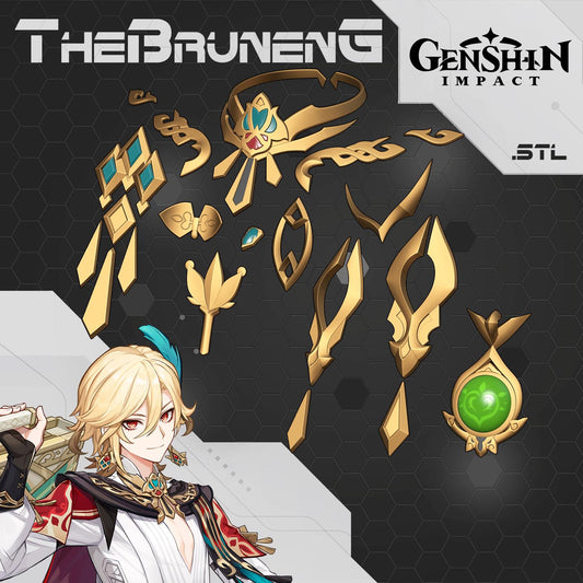 Genshin Impact Kaveh Cosplay Accessories set [3d print files]